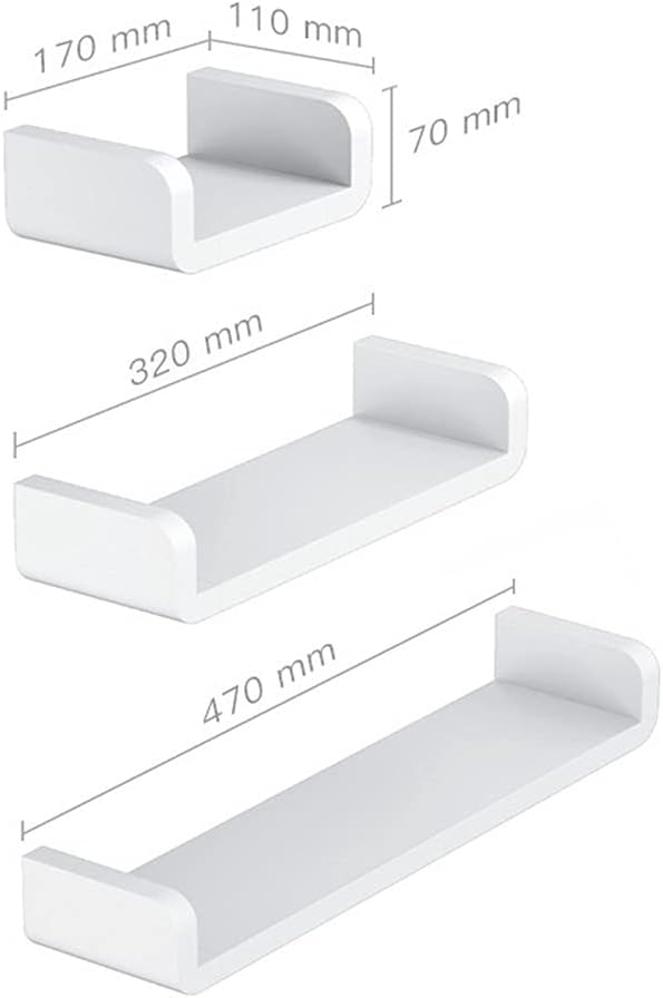 Shower Shelves Bathroom Shelf, Wall Mounted Organizer, Drill Free Fixture Furniture Rack Accessory Bathing Accessories (Color : Full Three)