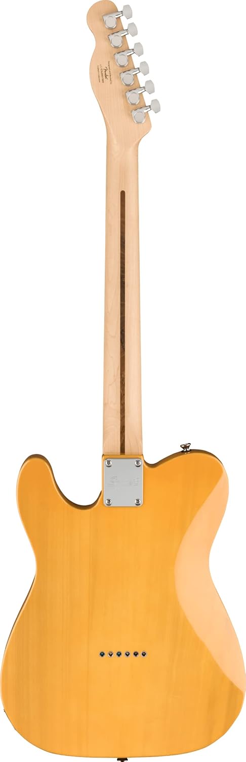 Fender Squier Affinity Telecaster w/Maple Fingerboard- Butterscotch Blonde Bundle with Gig Bag, Tuner, Strap, Picks, and Austin Bazaar Instructional DVD