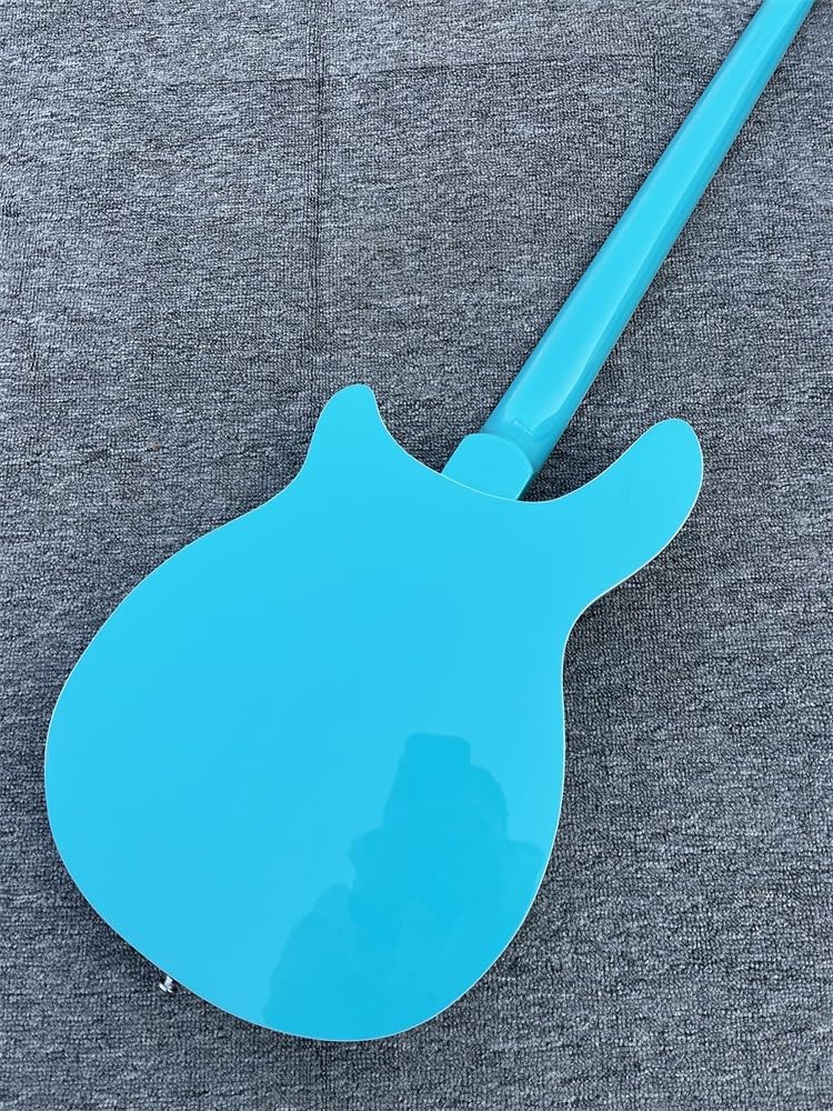 Electric Bass Guitar with 4 Strings, Rosewood Fingerboard, White Pickguard, and Striking Blue Color - Perfect for Bassists and Musicians Seeking High- Sound and Eye-Catching