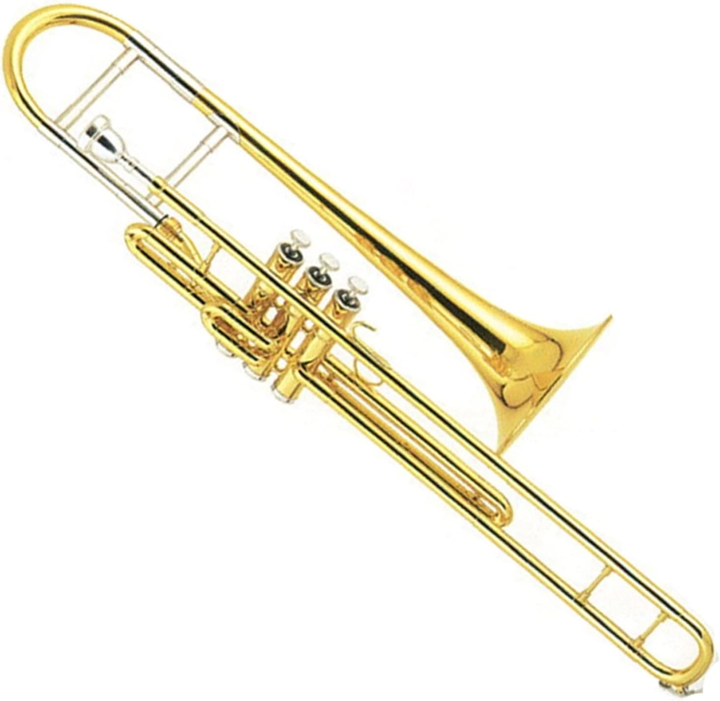 FLFL Student Trombone Gold Lacquer F Key Pistone Valve Trombone