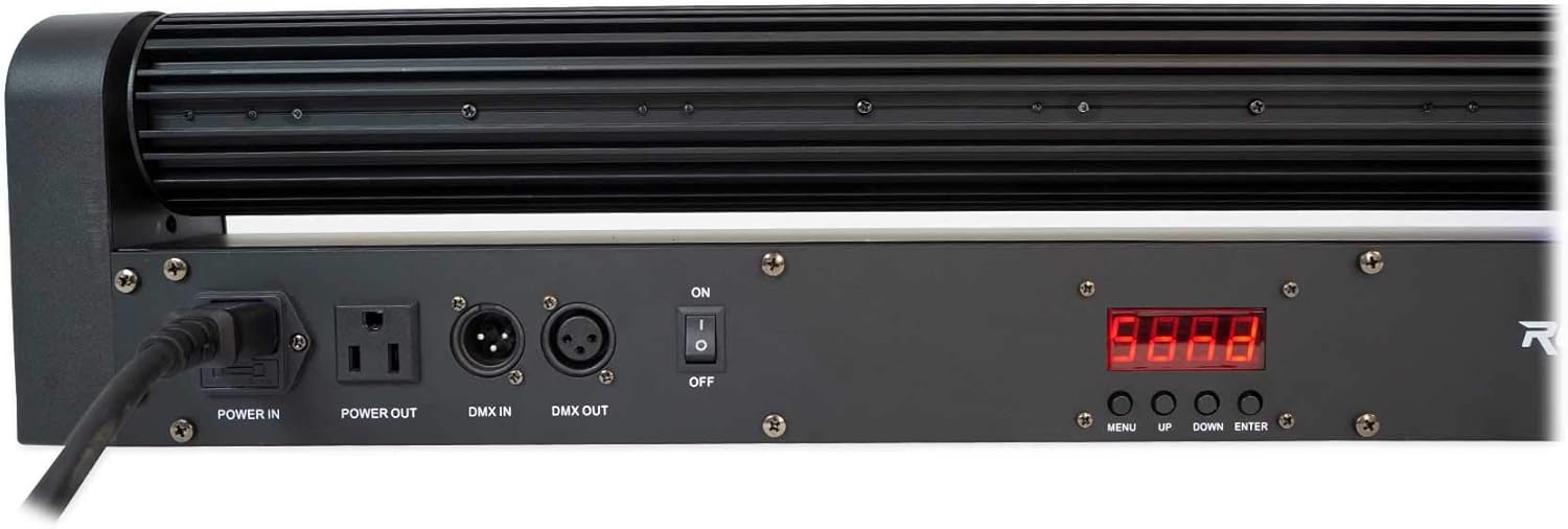 Rockville MOTIONSTRIP 80W Motorized Moving Head RGBW Color Strip Light Bar, Wash/Beam Modes, DMX Control, 270 Degree Rotation, 5 Degree Beam Angle, for DJs and Stage Events, 2-Piece