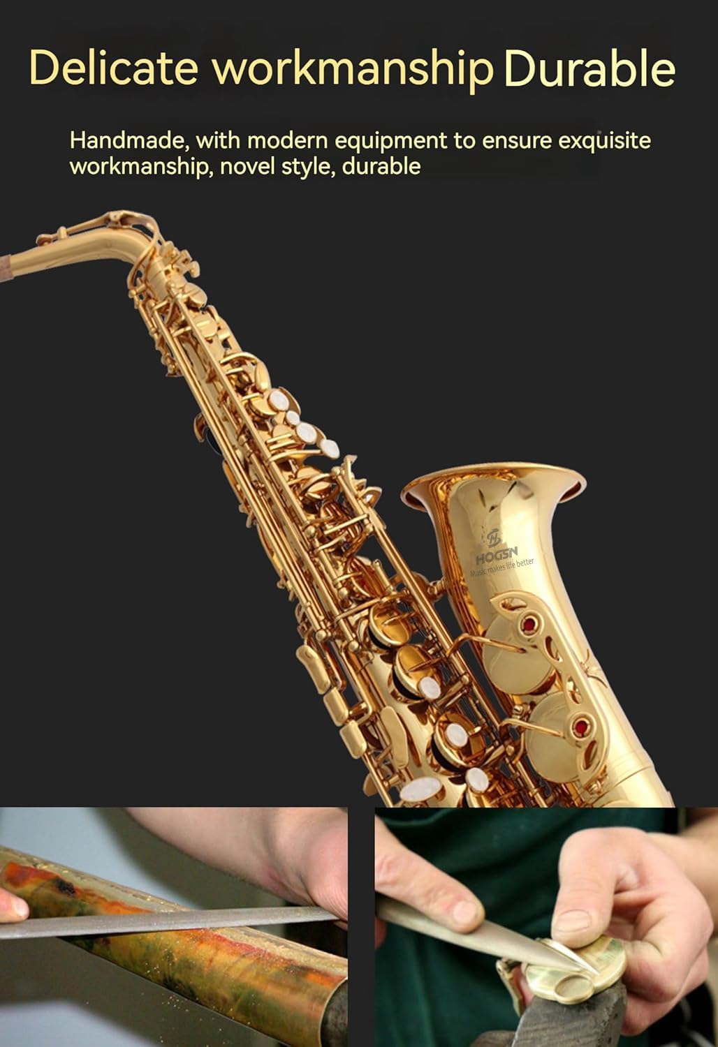 E flat alto saxophone beginners professional saxophone belt box, whistle, cleaning suit.