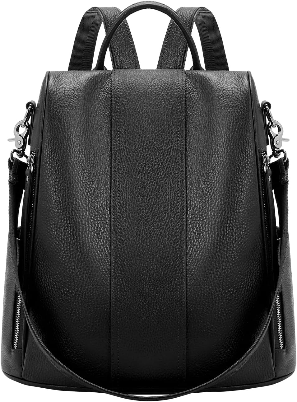 Leather Backpack Purses, Anti-theft Genuine Leather Backpack Bags for Women, Large Capcacity Fashion Convertible Shouler Bags for School Travel Daily