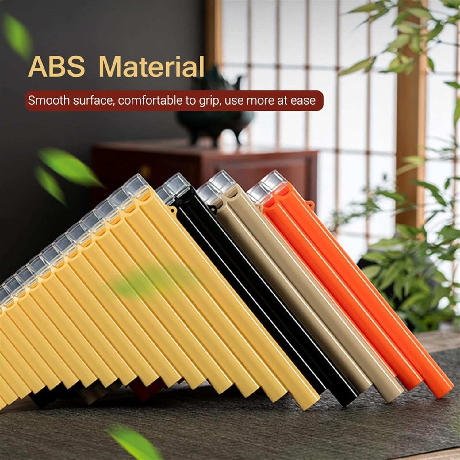 18-Pipe Pan Flute G-G3 Key Pan Pipes ABS Panpipes Chinese Traditional Woodwind Instrument with Bag (Color : 1)