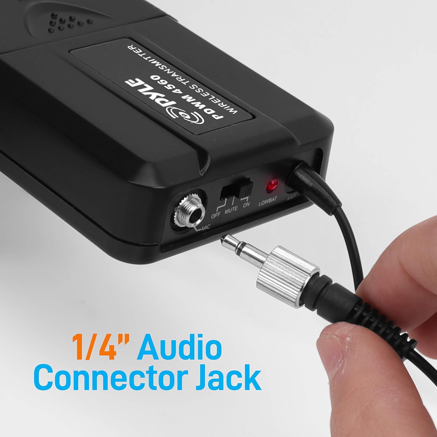 Pyle 4 Channel UHF Wireless Microphone System & Rack Mountable Base 4 Headsets, 4 Belt Packs, 4 Lavelier/Lapel MIC With Independent Volume Controls AF & RF Signal Indicators (PDWM4560),Black