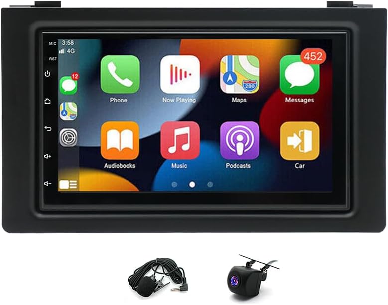 7 Inch 13 Android Car Stereo for Saab 9-3 93 2007-2011 Radio Wireless Carplay/Android Auto Touch Screen Car Radio Support WiFi Bluetooth GPS Navigation AHD Camera 2+32G