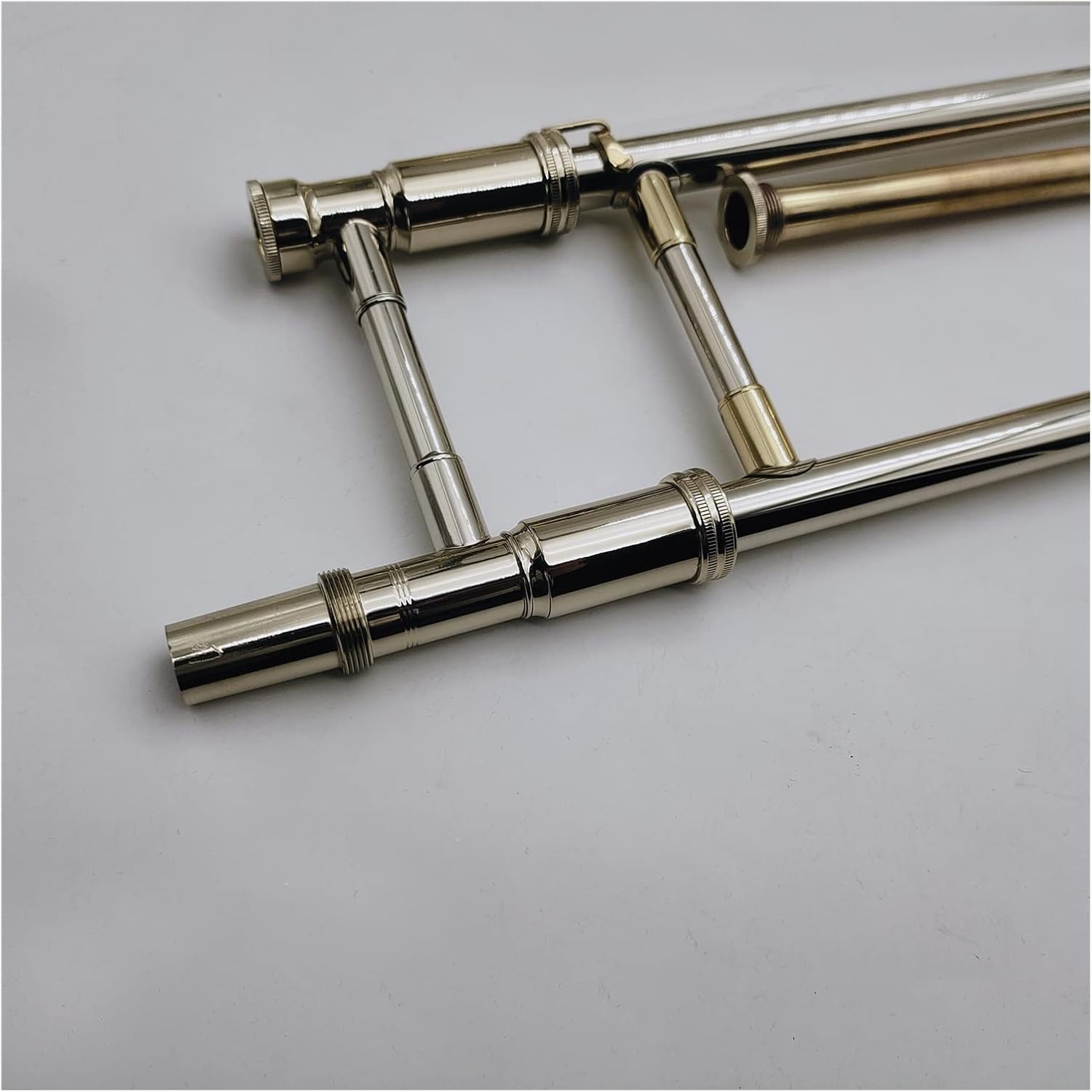 TSTS Tenor Bb-F Tune Trombone Gold Brass Plated Professional Musical Instrument with Case Beginner Trombone