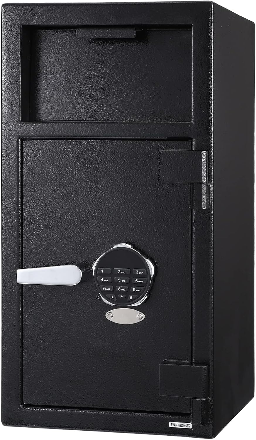 Fireproof Depository Safe with Drop Slot, Electronic Anti-Theft Drop Safe for Business with Programmable Numeric Keypad Lock and Spare Keys, Cash Drop Safe Box for Office Home Retail Store