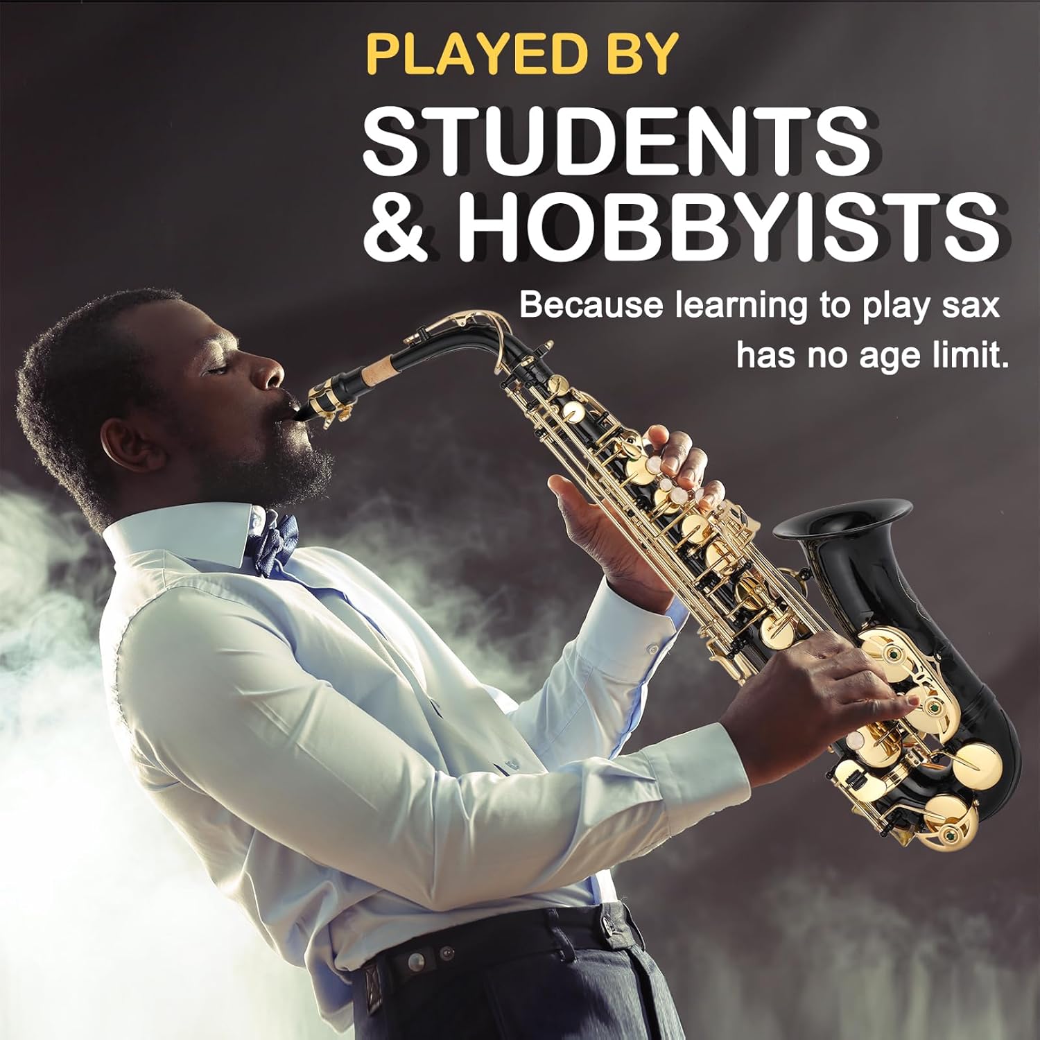 Ktaxon Alto Saxophone Drop E Brass Sax Full Kit for Student Beginners with Carving, Mouthpiece, Carrying Case, Gloves, Cleaning Cloth Bar, Detachable Strap, Shoulder Strap, Reed