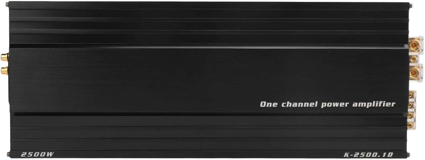 Car Stereo Amplifier, 2500W Car Amplifier Single Channel Class D High Power Aluminum Alloy Digital