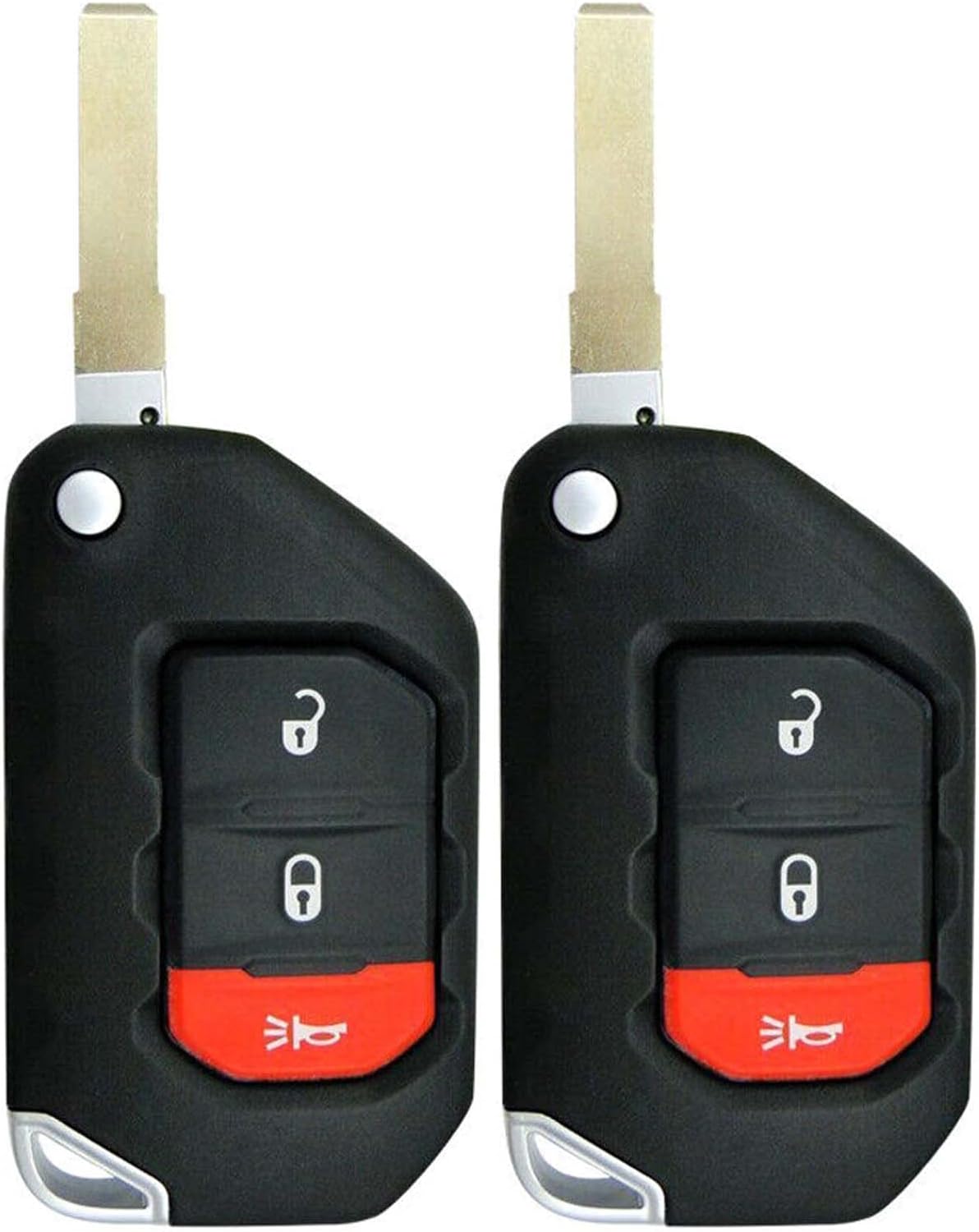 Lot 2X New Replacement Keyless Key Fob Compatible with & Fit for 2018-2022 Jeep Gladiator and Wrangler