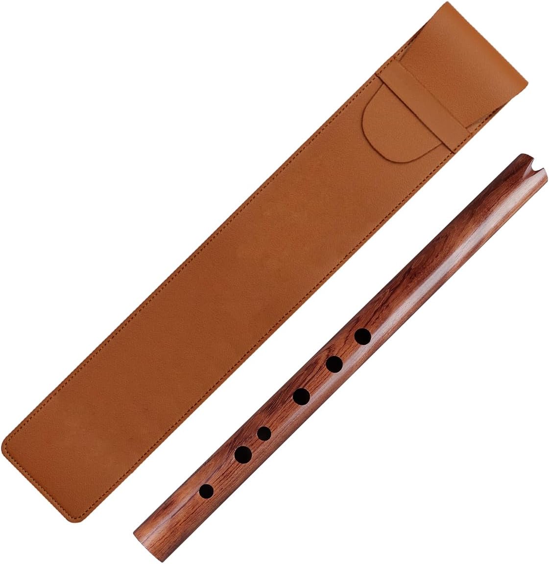 Handmade Natural Wood Quena Flute Wood Musical Instruments Wind Cultural 'Andean Tradition' (Red)