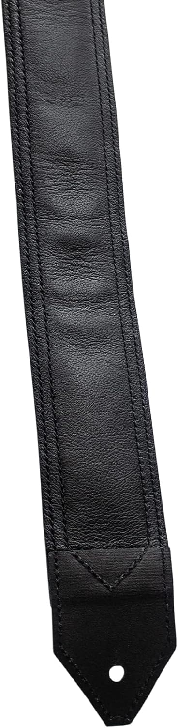 Sawtooth Red Lace 3” Wide Leather Guitar Strap Hand Crafted in the U.S.A.