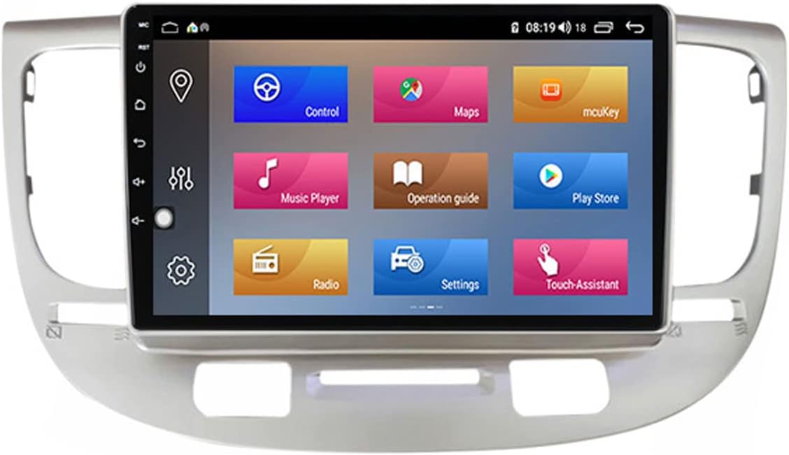 9'' Double Din Car Stereo Audio Bluetooth MP5 Player for Kia Rio 2 2005-2011 Touch Screen Multimedia Radio with Backup Camera Support FM/Steering Wheel Control/Carplay/RDS