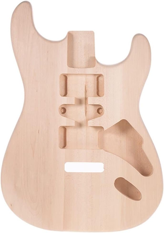 Unfinished Handcrafted Guitar Body Basswood Electric Guitar Body Guitar Barrel Replacement Guitar Parts Accessory DIY Guitar Kit (Color : 2)