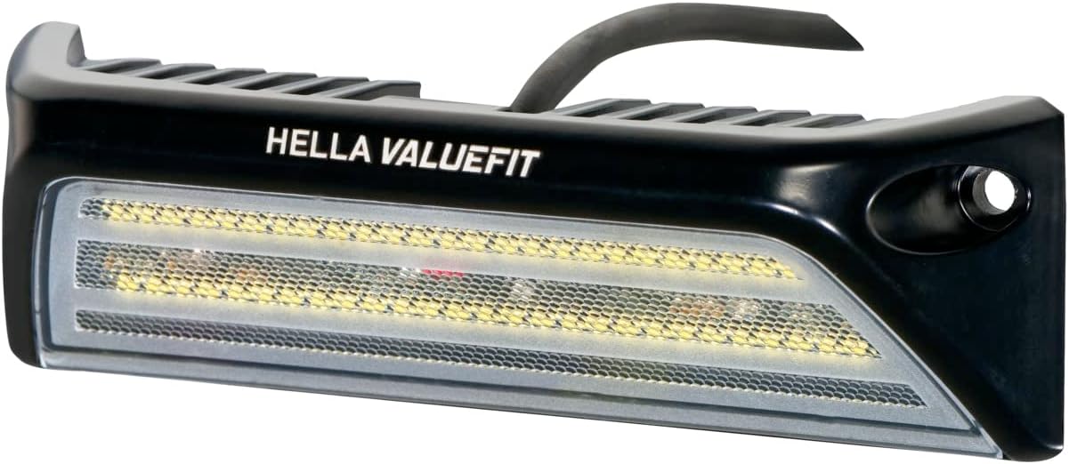 Hella 357098001 ValueFit SM2000 Exterior Scene Light, 12V/24V Worklight, Powder Coated Black Aluminium Housing, waterproof and dustproof IP6K7 for RVs, Campers, motorhomes, trucks, trailers