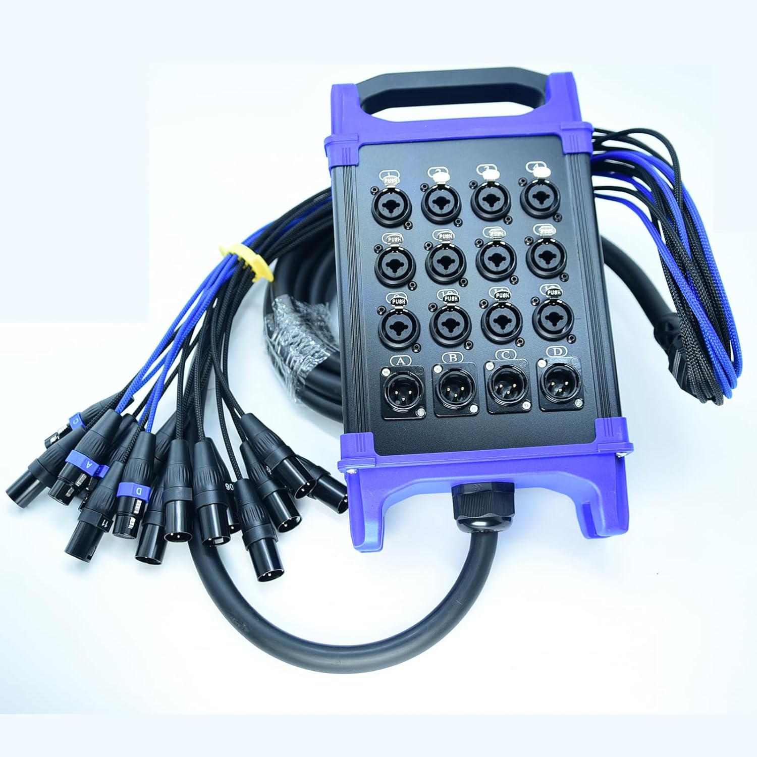 Arklove 12 Send Female 4 Return Male 16-Channel Low Profil XLR 1/4