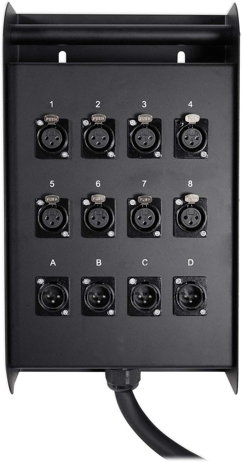 Rockville SX1225 12 Channel 25 Foot XLR Snake Cable, 100% OFC, Double Shielded, Heavy-Duty Connectors, for Live Sound and Studio Recording