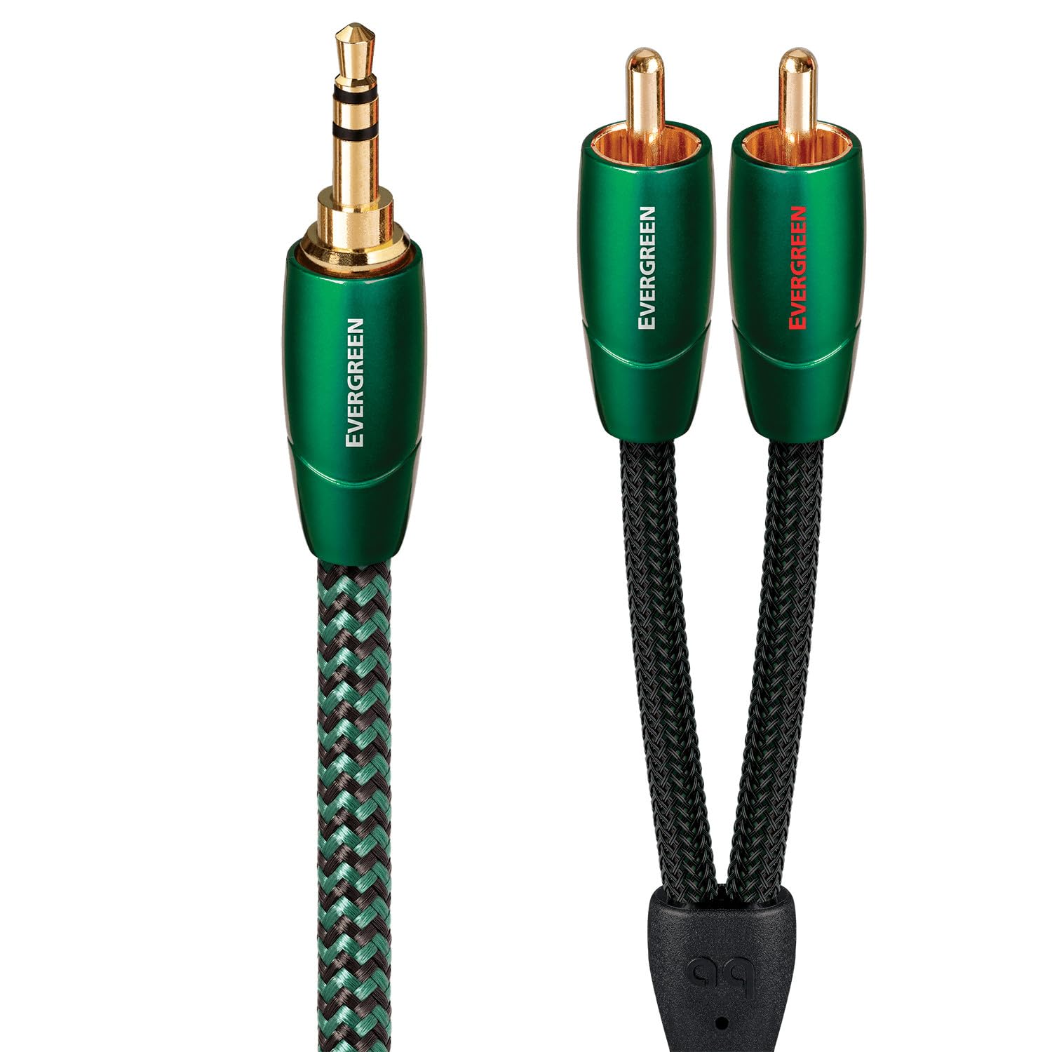 AudioQuest Evergreen Stereo Connection Cable with 3.5 mm Jack and 2 Outputs RCA (J2P) 1.5 m