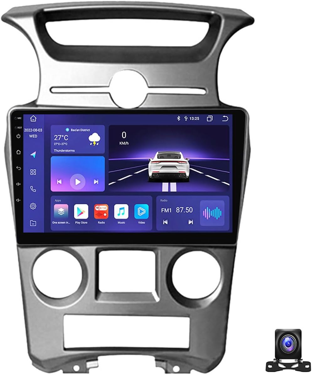 9 Inch Touch Screen Car Stereo with Navigation Compatible with KIA Carens 2007~2011 Android Car Radio Compatible with Carplay Android Auto Radio FM RDS DSP SWC 4G,A,M800S 8G+256G