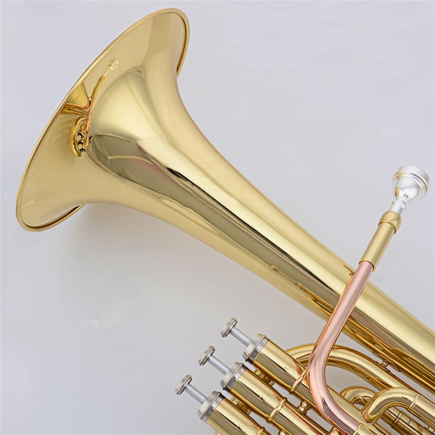 Student Trumpet Professional E Flat Keys High Grade Gold Brass Wind Instrument with Mouthpiece and Case