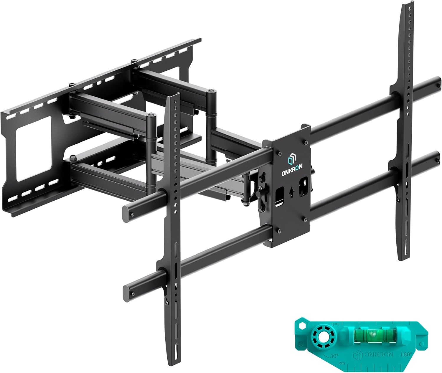 ONKRON Full Motion TV Wall Mount for 42-120 Inch Screen up to 220 lbs, Heavy Duty TV Mount Swivel and Tilt, Long Extension Arm, max VESA 1000x600, Ultra Slim Articulating Television Bracket Black