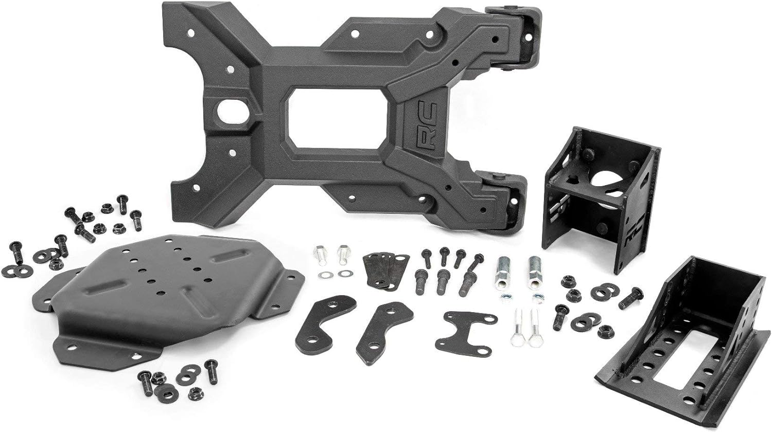 Rough Country Hinged HD Tire Carrier for Jeep Wrangler JK/Unlimited (2007-2018) - Eliminates Tailgate Stress & Weak Hinges, Fits up to 37