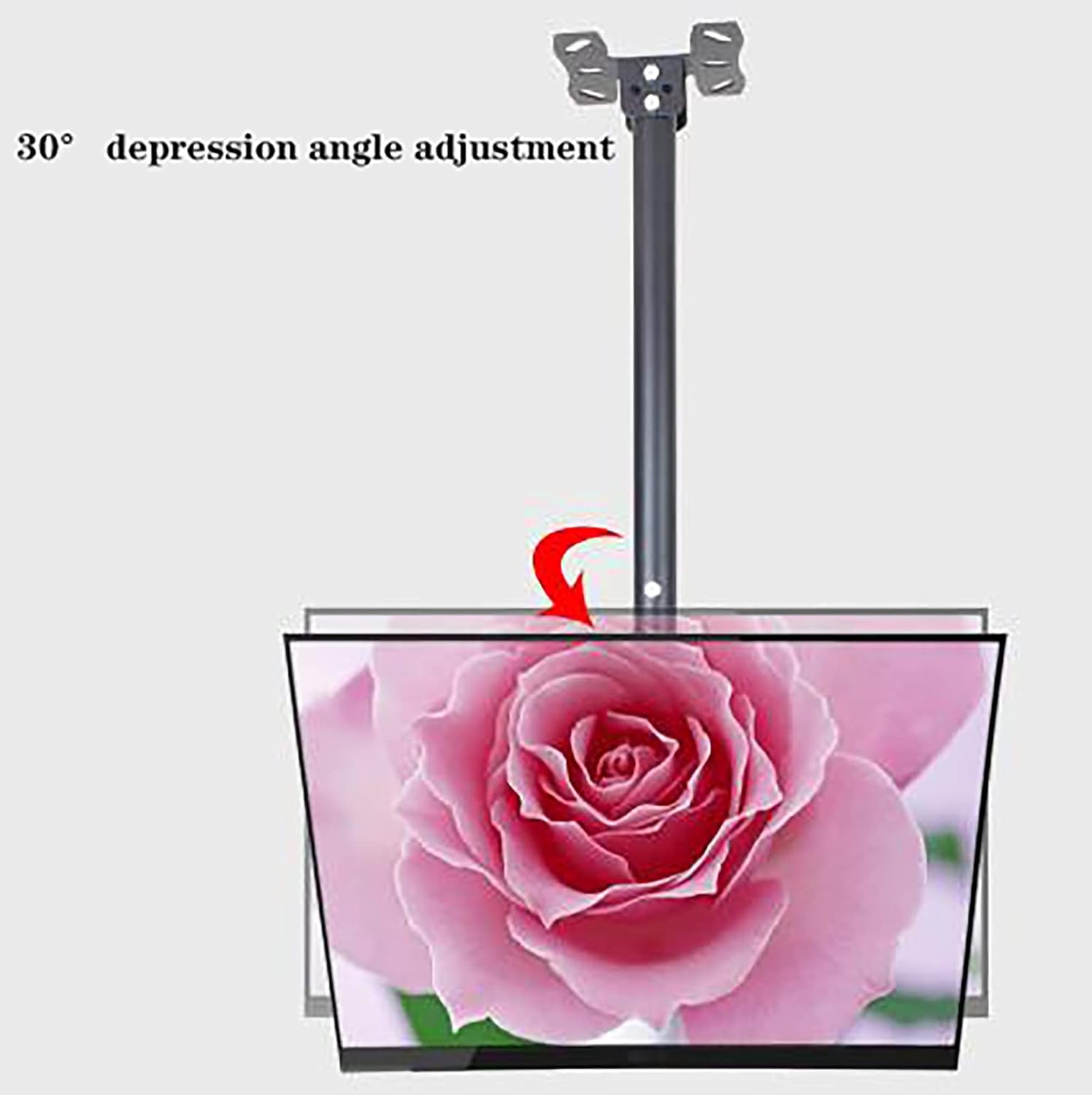 TV Bracket tv Wall Mount Adjustable Wall Ceiling TV Mount, Mount On Flat Roofs Or Sloping Ceilings (1m