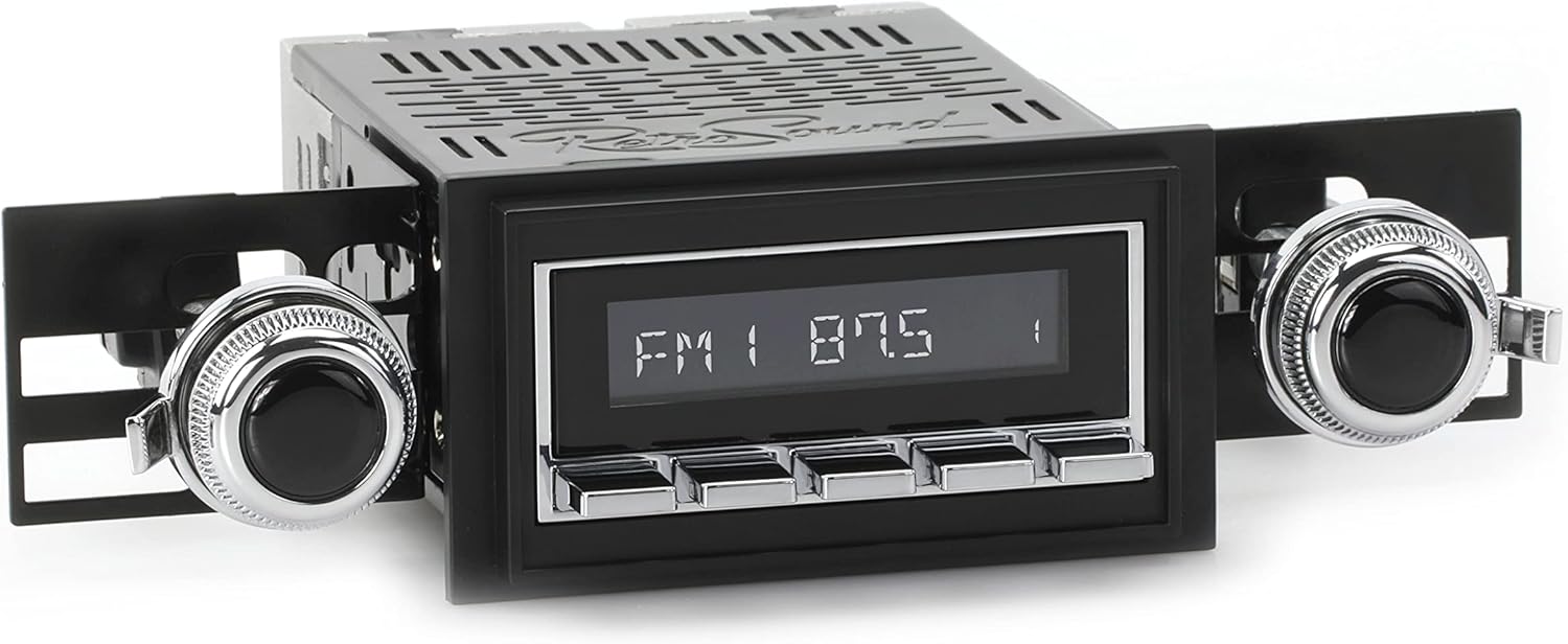 RetroSound HC-218-53-73 Hermosa Direct-fit Radio for Classic Vehicles (Chrome Face & Buttons and Black Bezel)