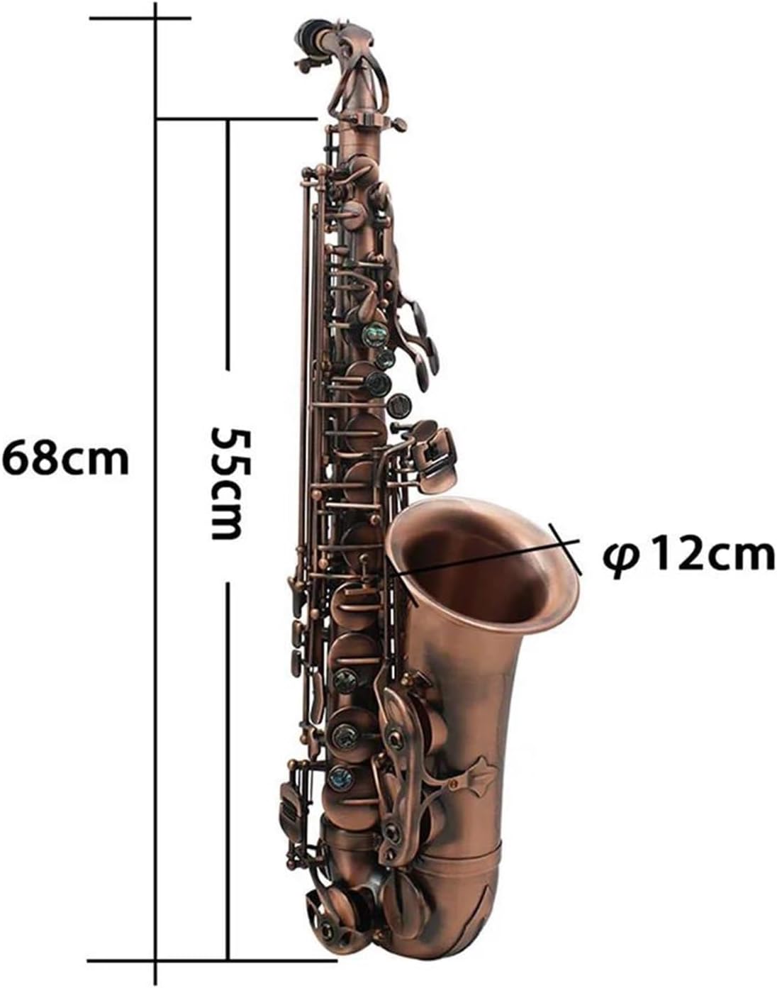 Eb Alto Saxophone Professional Woodwind Instrument Black Nickel Sax One Set With Box (Color : Black Nickel Plated)