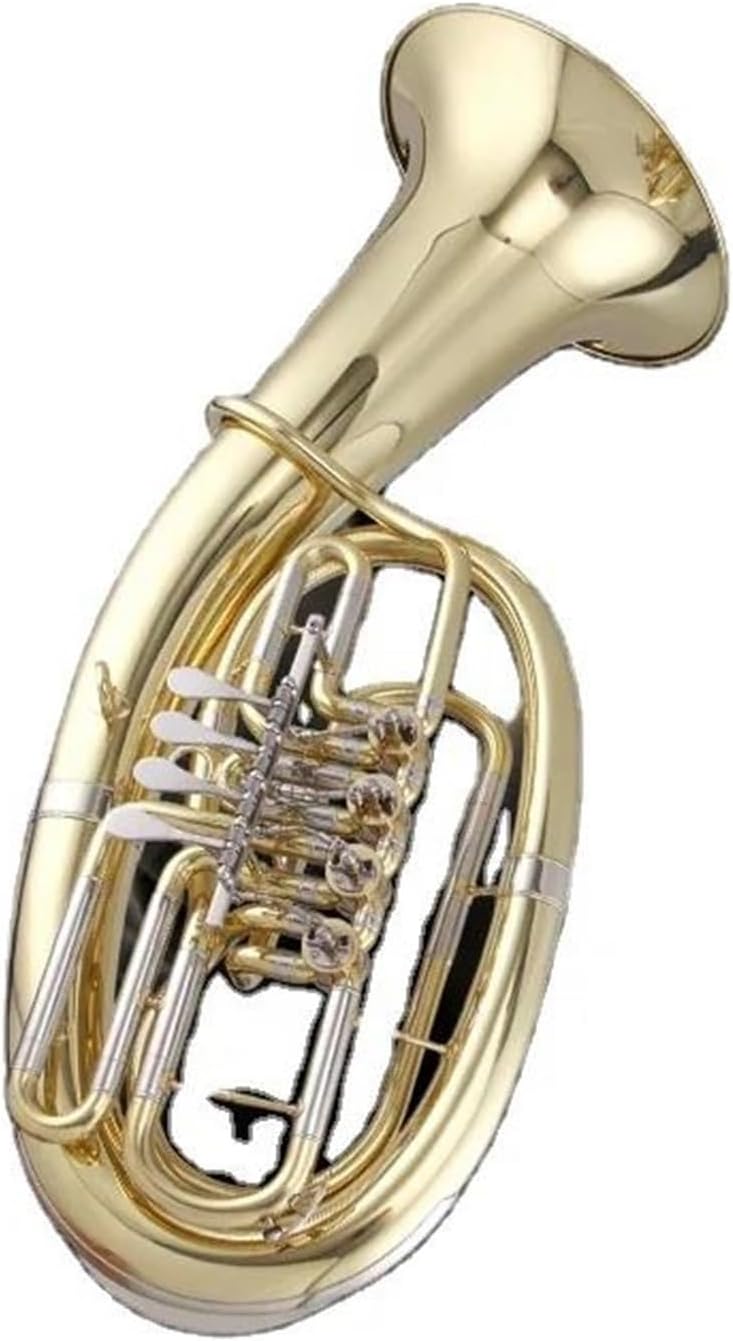 Beginner euphonium Gold Lacquer Brass Euphonium With 4 Rotary Keys Baritone Copper-zinc Alloy Material