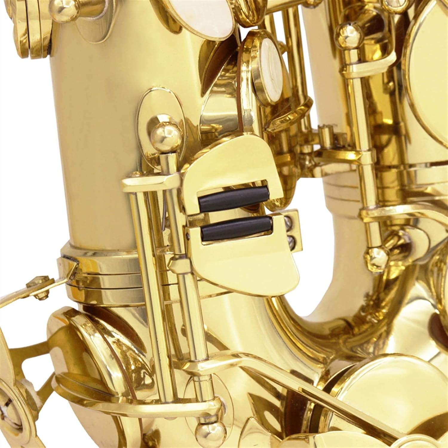 EB Alto Saxophone Brass Gold-Plated E Flat Musical Woodwind Instrument with Case (Color : Gold)