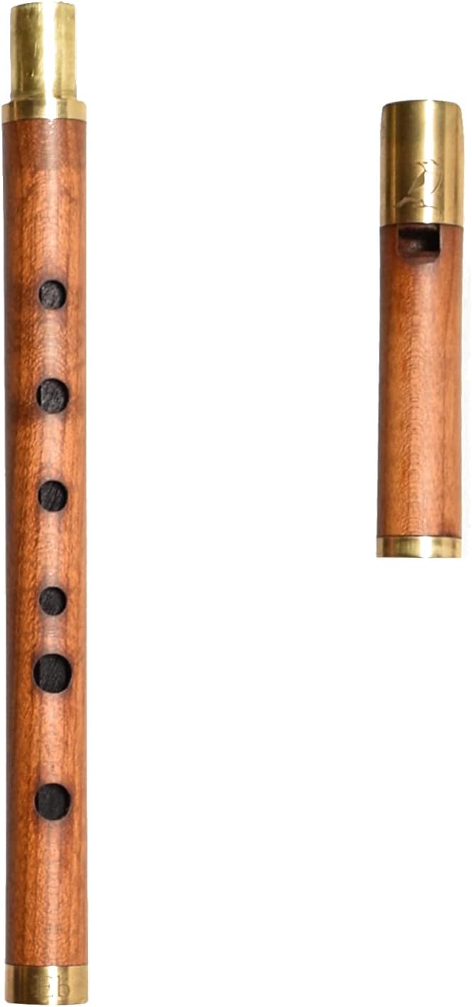 Wooden Whistle Key of Eb VEbC-01 Great Sound Hand Carved Stabilized Wood Flute Folk Wind Music Instrument Woodwind Handmade Brown