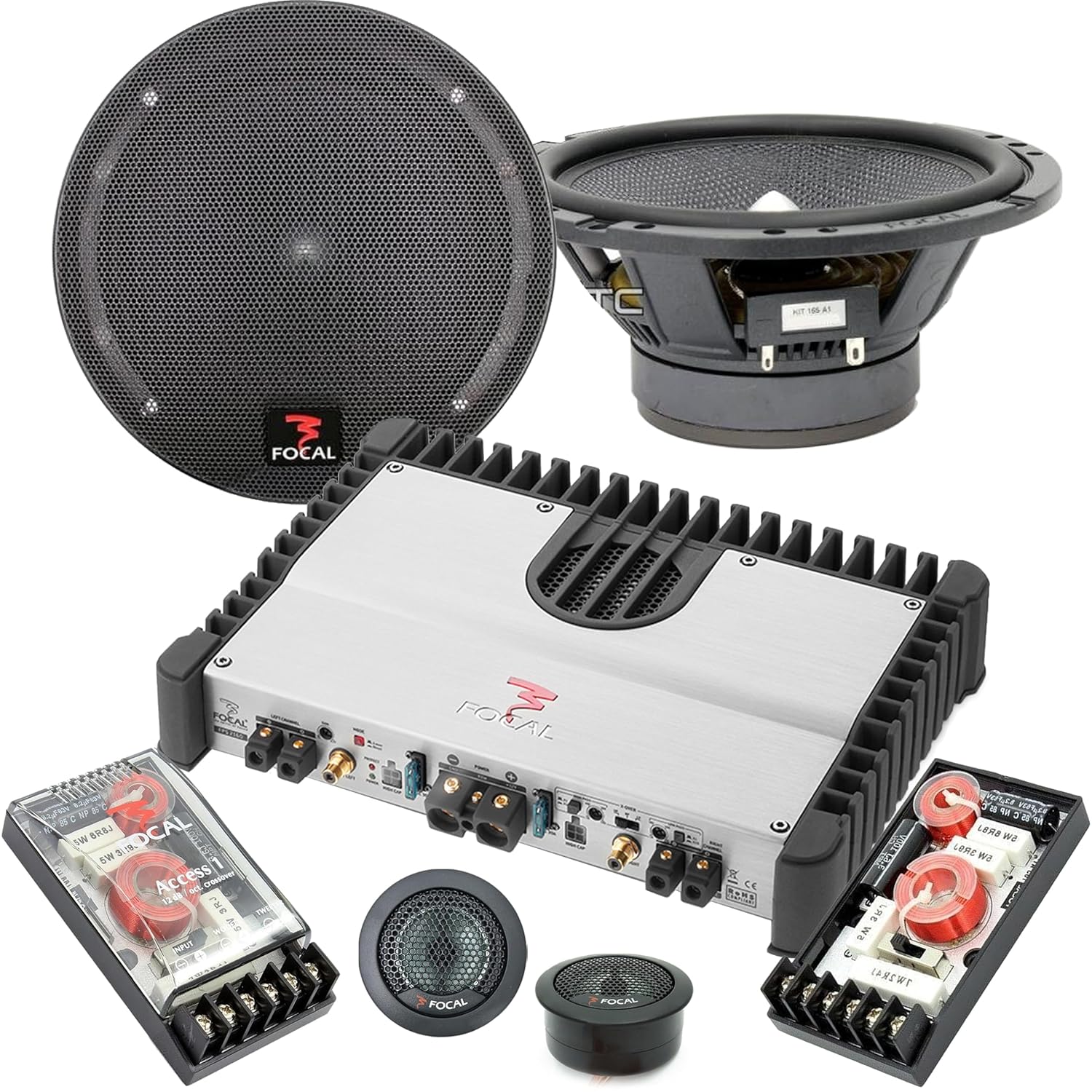 pkg Focal FPS2.160 360W RMS 2-Channel Amplifier + Focal 165A1 6.5