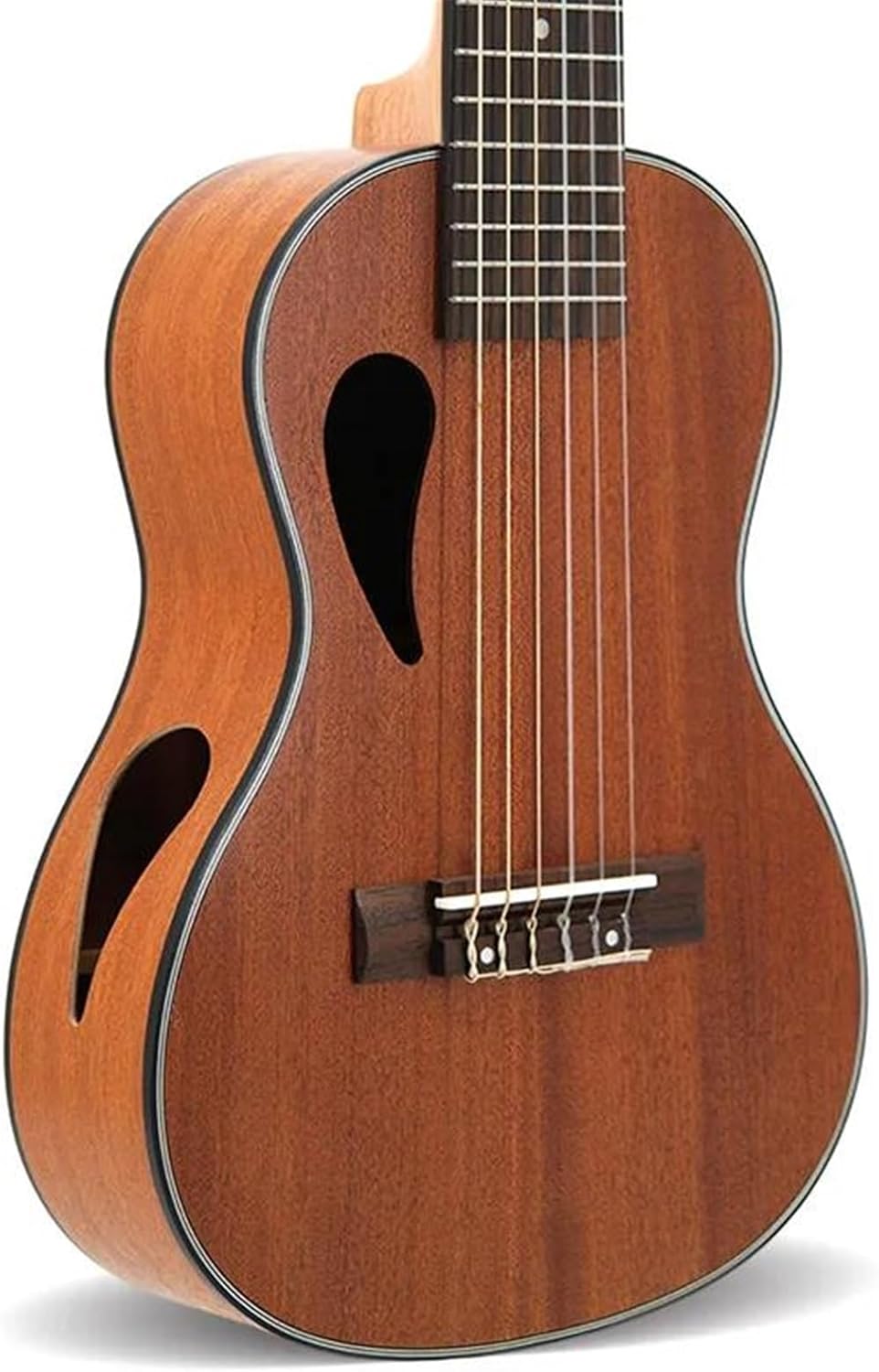Adult Ukulele 28 Inch All Sapele Teardrop Shape Mini Electric Bass Acoustic Guitar 6 String Ukulele Mount Travel Music Guitar