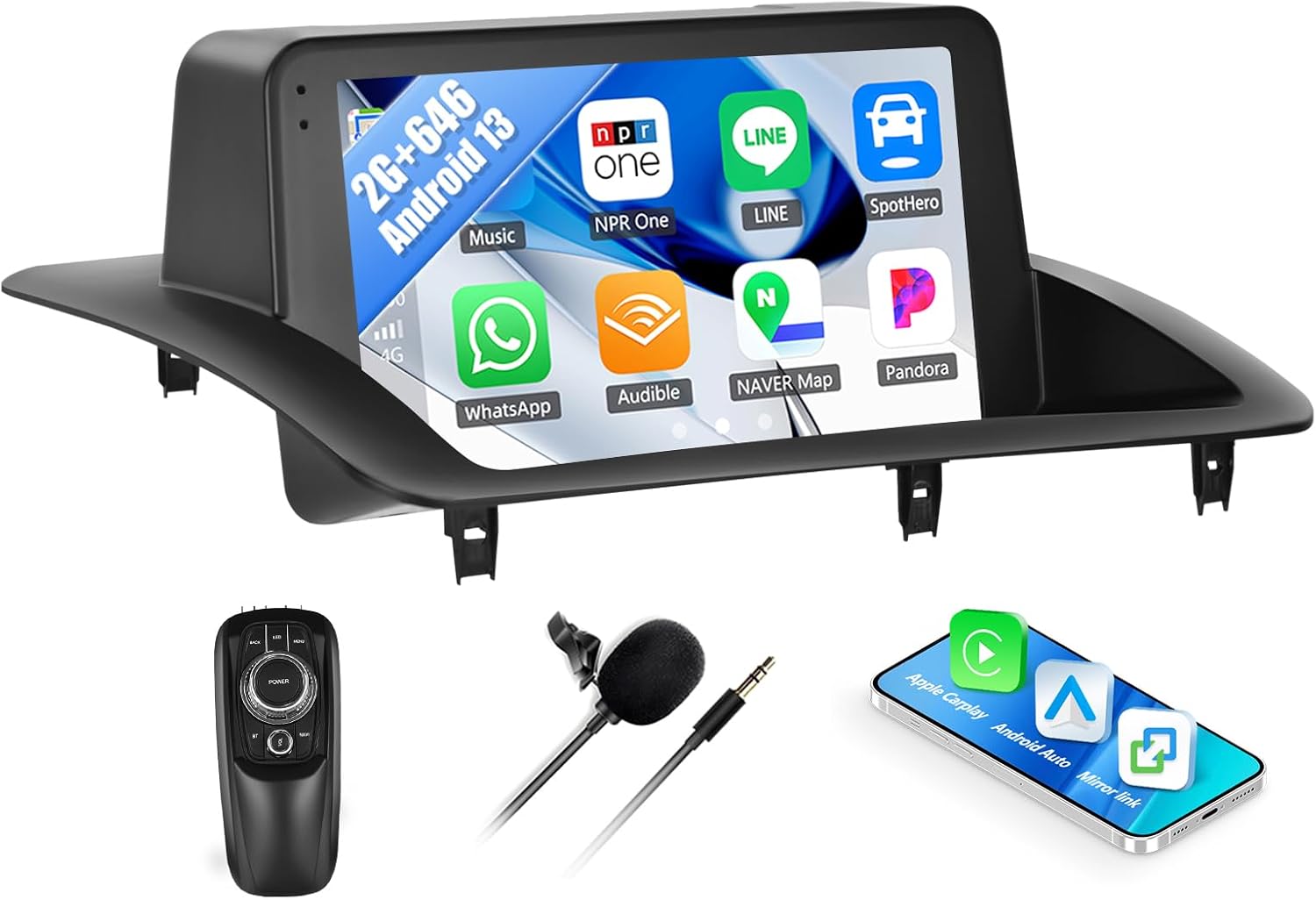 SIXWIN 2G+64G Android Car Stereo for Lexus CT200 2011-2018 9 Inch Touch Screen with CarPlay Android Auto Mirror Link Bluetooth FM 28UI GPS Navigation WiFi FM SWC MIC