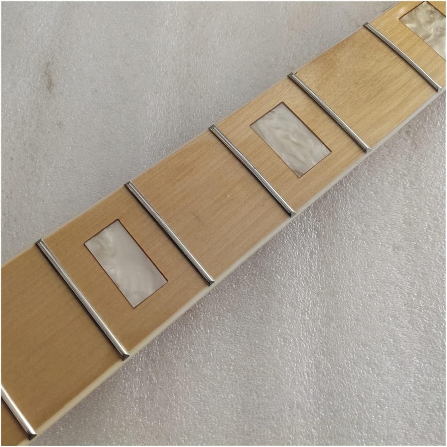 5 String Maple 20 Frets Bass Guitar Neck Part Maple Fingerboard Real Inlay 34 Inch Electric Guitar Neck