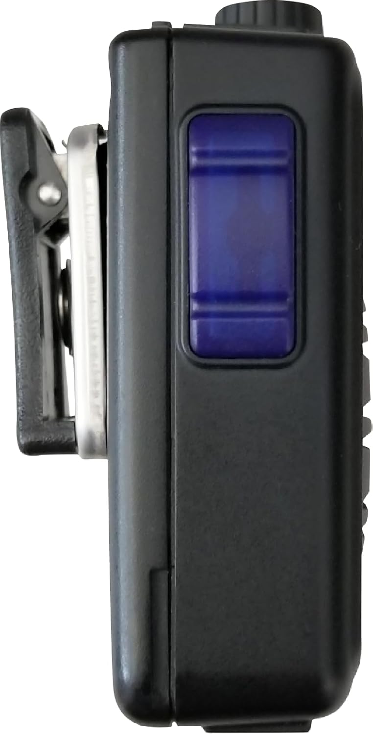 PRYMEMAX™ BTH-550-MAX Wireless Speaker Microphone with Desk-Top Charger, Rotary Volume Control for 2-Way Radios, Cellphones and Tablets with Bluetooth (iOS or Android), Works with Most PTT (PoC) Apps