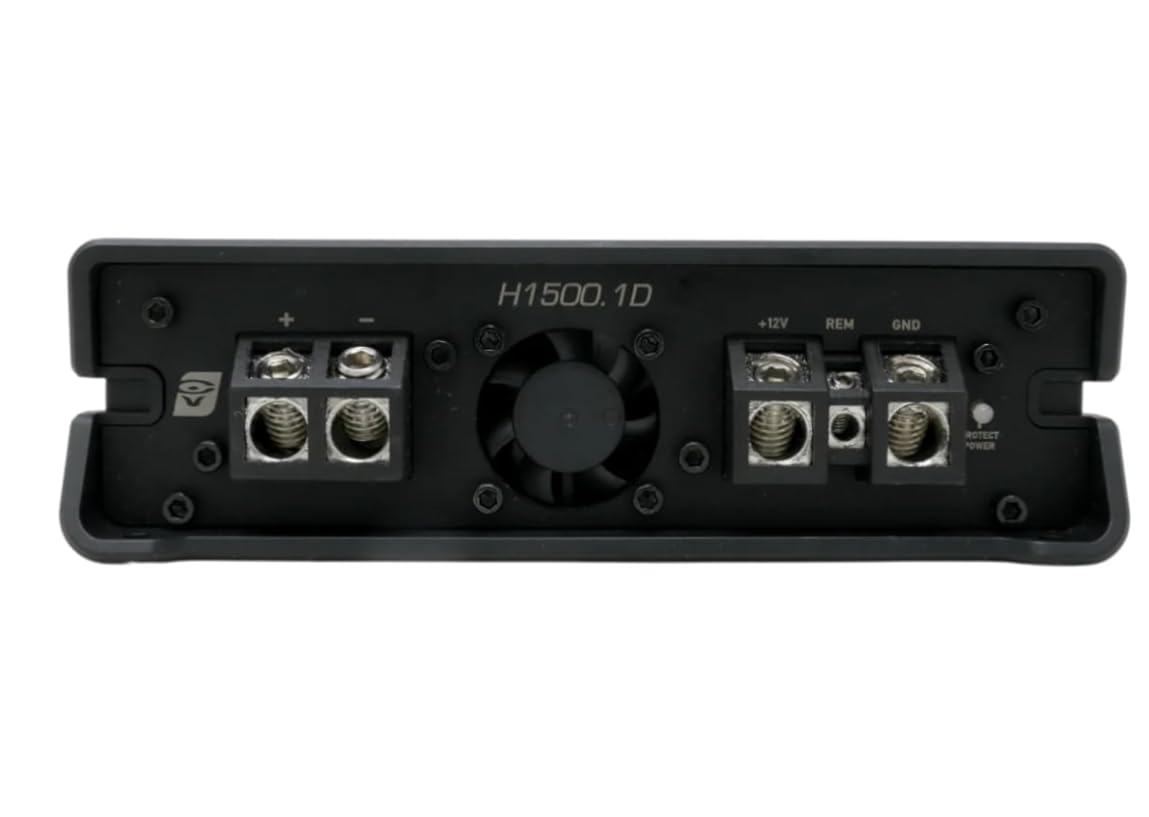 Cerwin Vega 1 Channel MonoBlock Digital Amplifier, 1500W Class D Amp for Car Audio, High-Efficiency with LPF Crossover, Remote Bass Knob Control, Perfect for Mono Amplifier Car Audio Systems - H1500.1