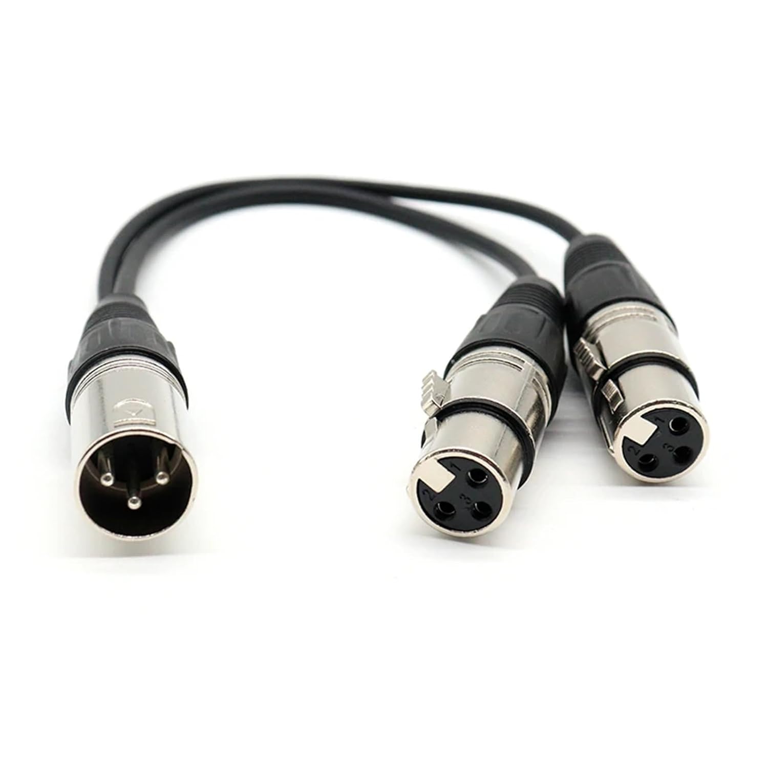 XLR Y Splitter Cable 3Pin Female to Dual Male Adapter Cord for Microphone Mixer Audio Studio DJ 1m 2m 3m 5m 10m 15m(1 Male to 2 Female,15 Meters)