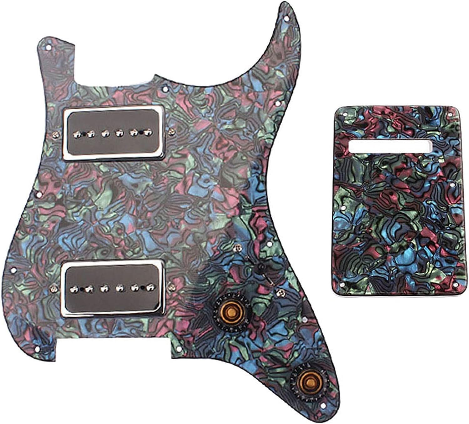 KESHUO 3PLY Electric Guitar Prewired Loaded Pickguard W/Back Cover for ST Guitar Accessories Loaded Pickguard Pre-Wired