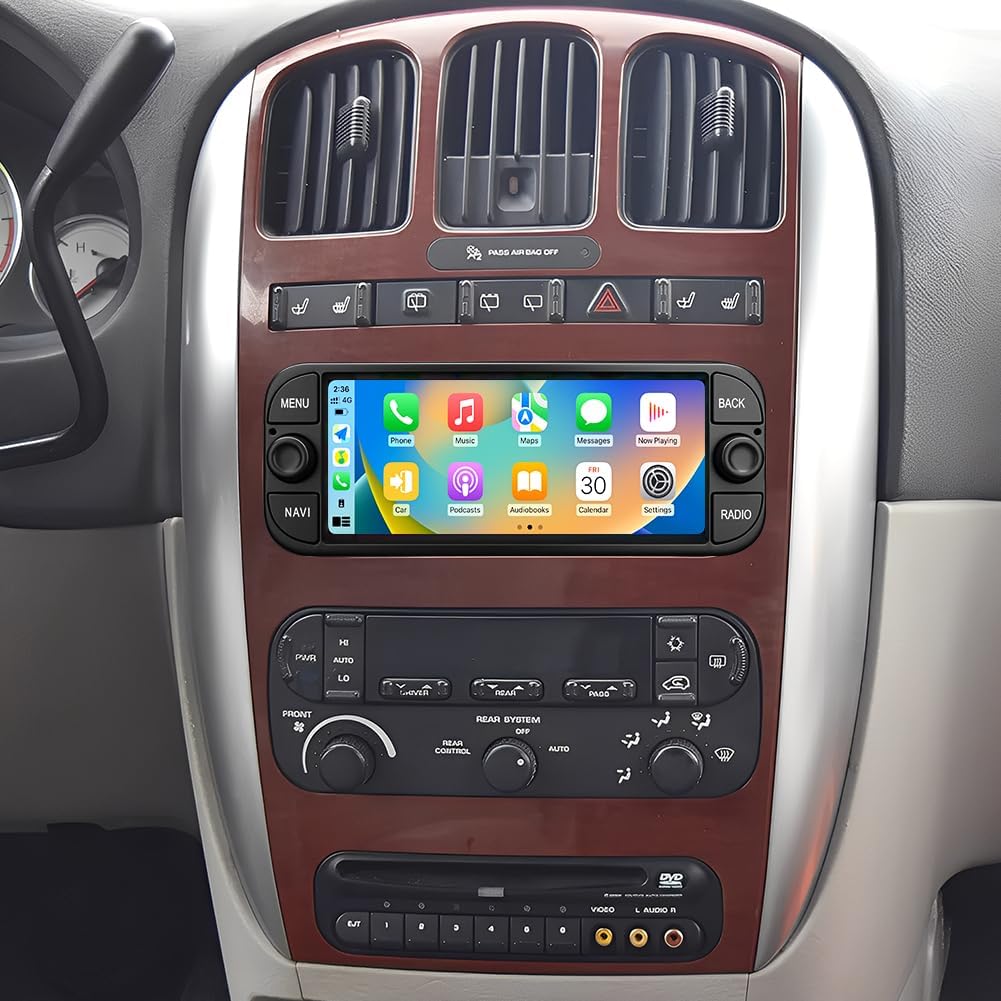 Double Din Car Stereo Radio for Chrysler Town & Country 2002-2007,Android 13 6.86 inch Touch Screen Head Unit Car Stereo w/Wireless Carplay Android Auto GPS Bluetooth WiFi FM RDS DSP Backup Camera