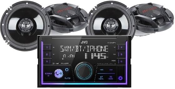 KW-X850BTS Digital Media Receiver with AM/FM Tuner, Built-in Bluetooth & Amazon Alexa Voice Control (Does not Play Discs) Bundled with 2 Pair 6.5