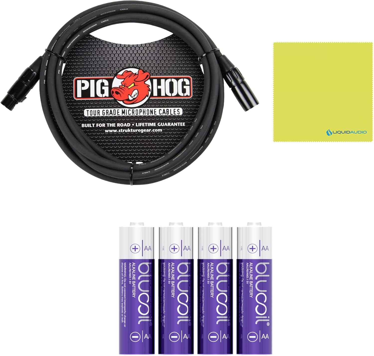 Sennheiser XSW 2-865-A Wireless Handheld Microphone System Bundle w/Pig Hog PHM10 8mm Mic Cable, 4-pack Blucoil AA Batteries and Liquid Audio Polishing Cloth