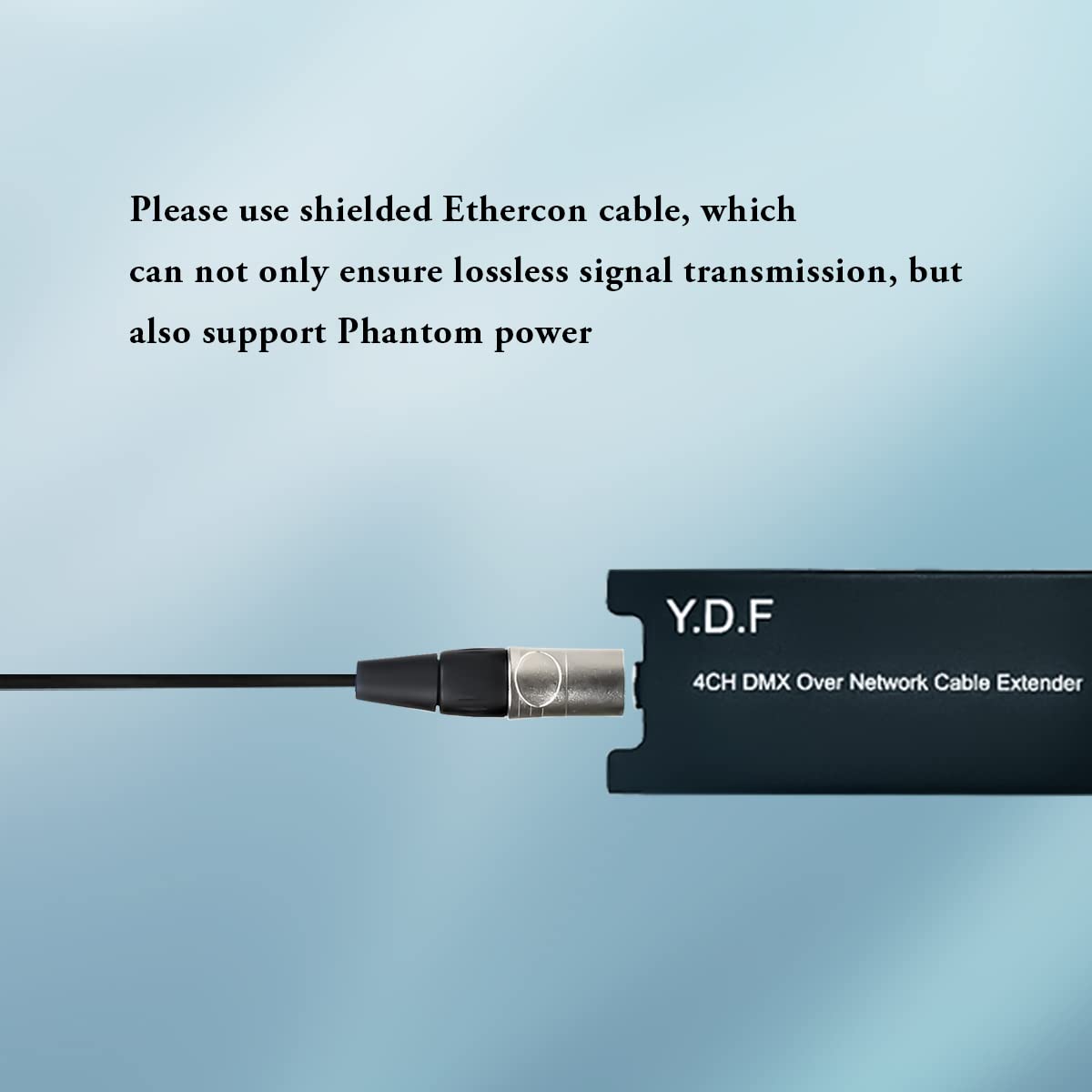 Y.D.F 4 Channel 3-Pin XLR Snake Multi Network Receiver to Single Ethercon Cable Snake Box Extender for Stage Lighting and Recording Studio- XLR/AES/DMX Channel Over Cat5E/Cat6/Cat7 Ethercon Cable