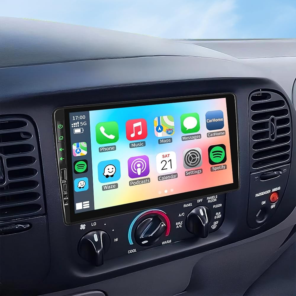 Car Stereo Radio with Carplay Android Auto GPS Navi for Ford F150 F250 F350 Expedition Explorer Crown Victoria/Lincoln Navigator Town Car/Mercury Villager Grand Marquis Mountaineer 1997-2003