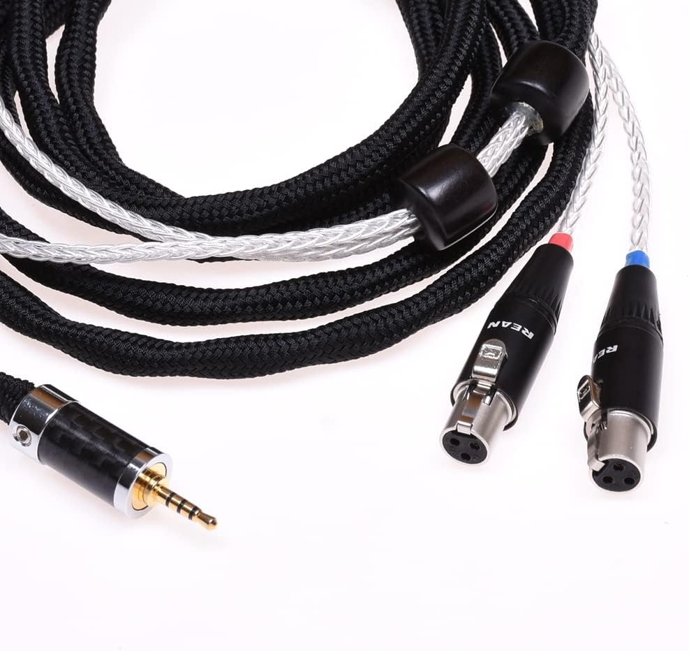 16 Cores Silver Plated Cable for Abyss ab-1266 Headphone (4ft, 4Pin XLR Balanced)