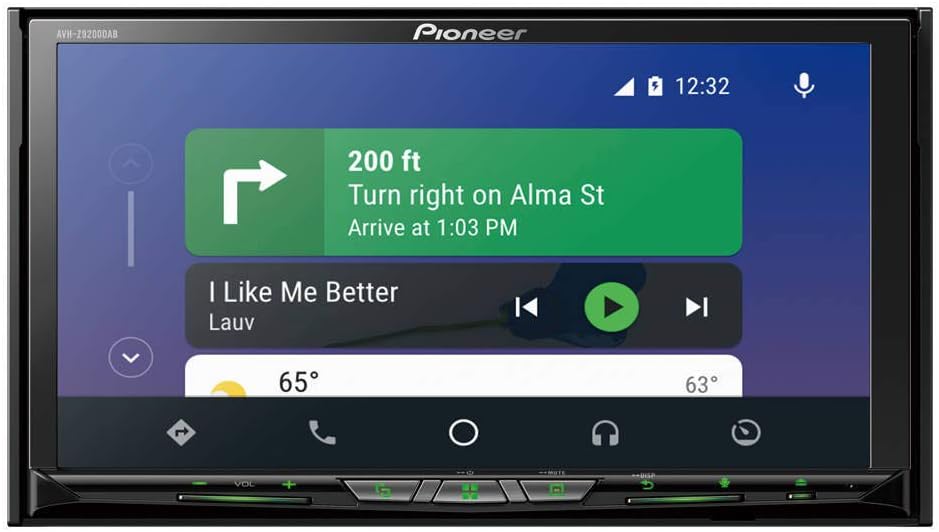 Pioneer AVH-Z9200DAB-AN 2-DIN Multimedia Player, Fold-Out ClearType Touchscreen, Smartphone Connection, Apple Car Play, Android Car, Bluetooth, 13-Band Graphics Equalizer, Includes DAB Antenna