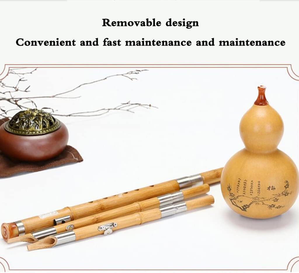 Musical Instruments Playing The Cucurbit Flute On Stage Traditional Instrument Hulusi Ethnic Instruments Gift For Beginner Music Lovers Easy To Carry Out (Color : WoodA, Size : B flat)