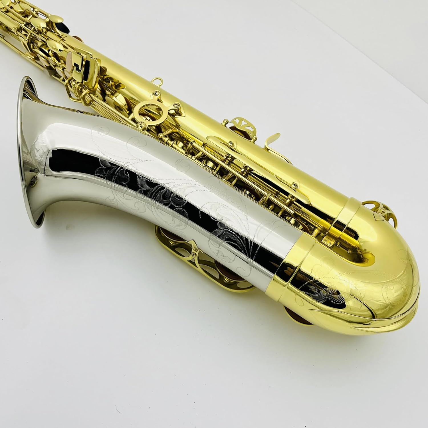 Tenor Saxophone B Flat Brass Plated Professional Woodwind Instrument With Accessories Case (Color : DEEP BLUE)